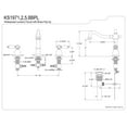 thumbnail image 4 of Kingston Brass KS1975BPL 8 in. Widespread Bathroom Faucet, Oil Rubbed Bronze, 4 of 4