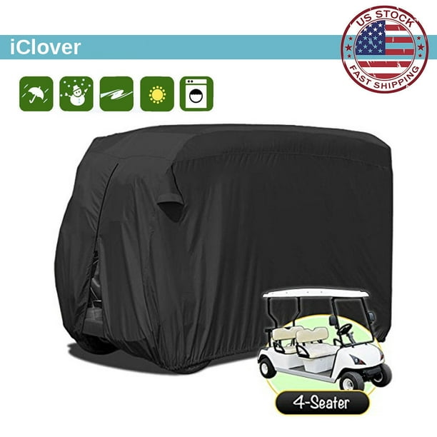 Waterproof Superior Black Golf Cart Cover,iClover Dust Prevention Golf