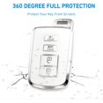 thumbnail image 4 of Key Fob Cover Compatible with Toyota Highlander Sequoia Avalon Camry Corolla RAV4 2012-2019 4 Button Keychain Case Holder Protector,White, 4 of 7