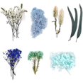 thumbnail image 5 of Ramo de flores secas naturales, relieve real, decoración de bricolaje, epoxi, joyería floral, álbumes de recortes hechos a mano (azul), 5 of 5