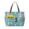 thumbnail image 1 of Easygdp Teal Mama Llama Bolsa de Viaje de Playa de Gran Capacidad, Bolsa Tote Perfecta para la Playa, Escapadas de Fin de Semana y Viajes, 1 of 7