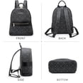 thumbnail image 3 of Vansarto Women Fashion Zipper Medium Backpack Purse Faux Leather Backpack with Matching wristlet Ladies Travel Shoulder Bag Set 2Pcs, 3 of 5
