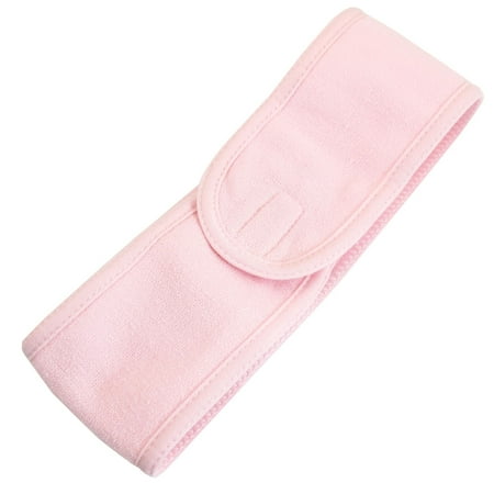 - Unique Bargains Detachable Closure Pink Spa Bathing Makeup Headband Hair Band