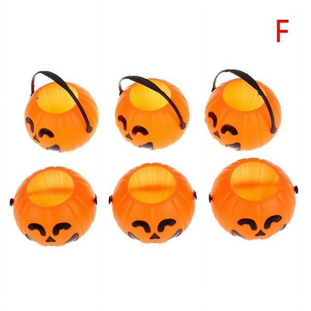 6 Pcs Seaux à Bonbons d'Halloween Support Accessoires de Décoration de Fête d'Halloween