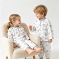 thumbnail image 2 of Boys And Girls Soft Pajamas Cotton Toddler Pjs Long Sleeve Kid Sleepwear Sets,6-12 Months 12-24 Months 2t 3t 4t 5t 6t 7t 8t 9t Children(Blue,3-6 Months), 2 of 6