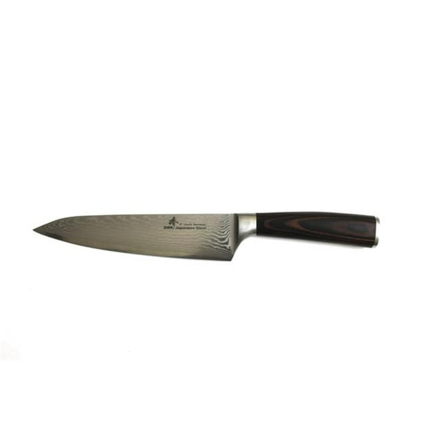 ZHEN D10P VG-10 Series Damascus 8 in. Pakkawood Handle Gyuto Chef Knife