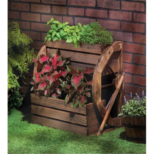 Wagon Wheel Two-Tier Rustic Planter by Zingz & Thingz