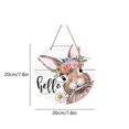 thumbnail image 2 of Darzheoy Easter Bunny Sign for Front Door Decor, Daisy Flowers Wood Door Hanger for Outdoor Outside Porch, Spring Rustic Farmhouse Wooden Wreath Indoor Wall Hanging Decoration, 2 of 6