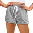 thumbnail image 1 of Pantalones cortos de algodón Elástico Jogging Gimnasio Yoga Pantalones cortos Pantalones de chándal suaves Vacaciones en la playa Diario Prendas para la parte inferior del cuerpo Gris claro S Jumpingount AP010921-06, 1 of 5
