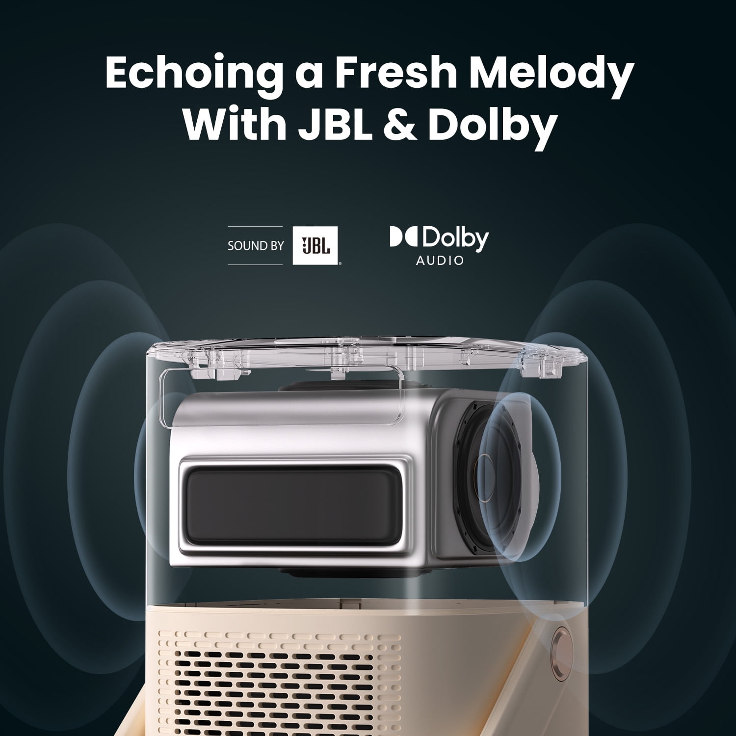 Yaber T2 Plus GTV Outdoor Projector Sound by JBL & Built-in
