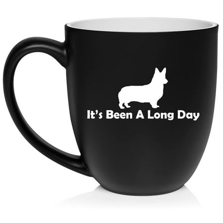 

It s Been A Long Day Corgi Ceramic Coffee Mug Tea Cup Gift (16oz Matte Black)