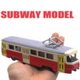 thumbnail image 3 of Trayknick Train Classique Tramway Modèle Réduit à Rétrofriction avec Musique LED Jouet de Développement pour Enfants Bleu, 3 of 13