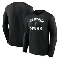 Men's Black San Antonio Spurs Victory Arch Team Long Sleeve T-Shirt