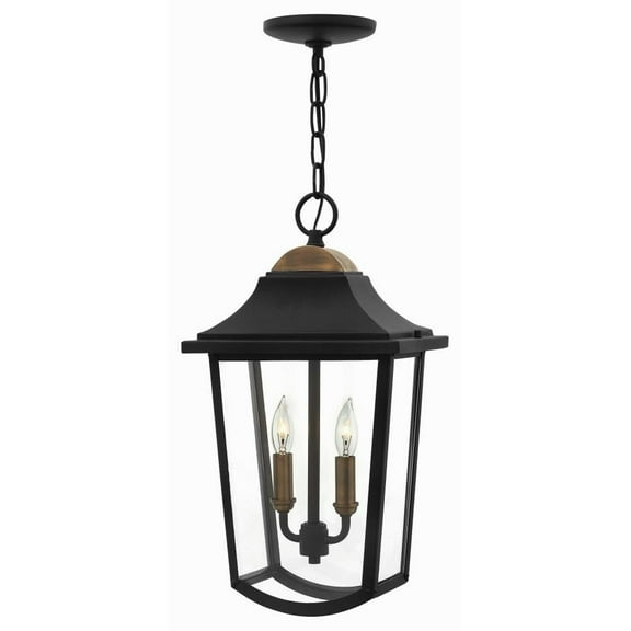 Two Light Outdoor Hanging Lantern in Traditional Style 10 inches Wide By 18.25 inches High Bailey Street Home 81-Bel-1801802