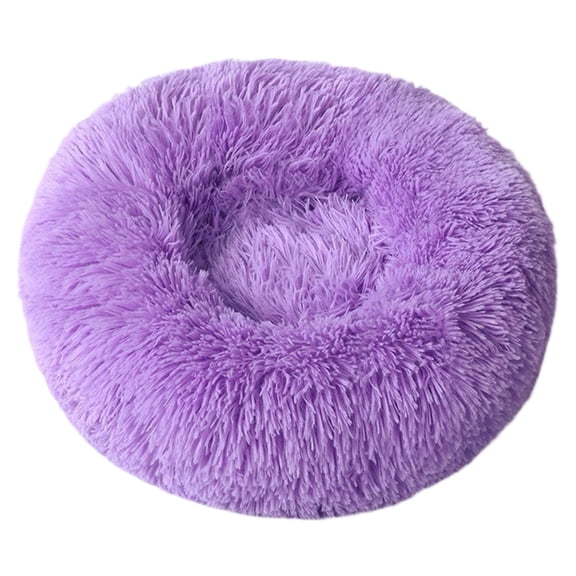 15.75 Inch Round Cat Bed for Indoor Cats Soft Warm Cuddle Sleeper Reversible Cushion Washable Pet Bed for Small Dogs and Cats Cozy Comfortable Mat