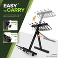 thumbnail image 3 of Kojem Portable Folding Gun Rack, Heavy Duty Steel Rifle Rack Stand for Shooting & Hunting Range, Holds 4 Rifles & 7 Pistols, Indoor/Outdoor Floor Gun Rack, 3 of 9