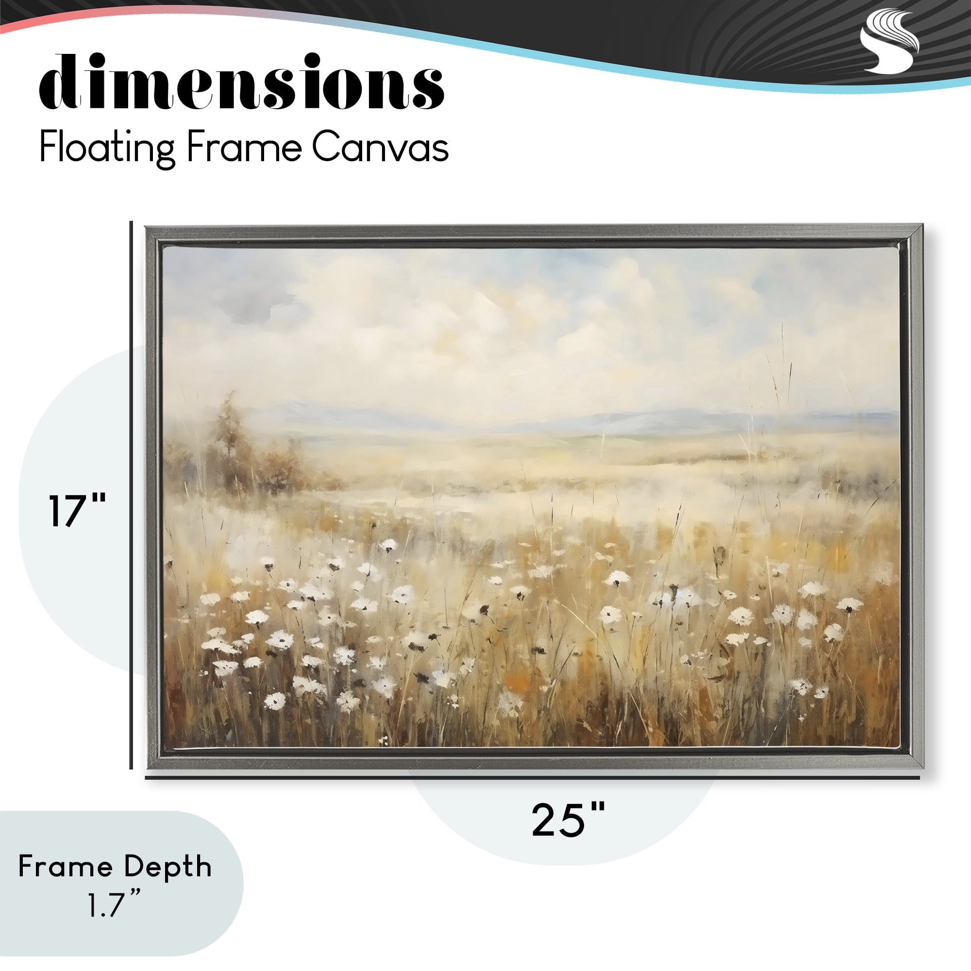 Stupell Industries Neutral Land Calmness Gray Framed Floater Canvas Wall Art, design by Creative Studio