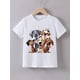 thumbnail image 1 of Cartoon Dogs Print T-Shirt for Boys - Casual Crew Neck Cotton Top with Slight Stretch, Regular Fit, Knit Fabric - Perfect for Summer, 1 of 5