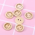 thumbnail image 3 of GOOHOCHY 100 botones de madera "hechos a mano con amor". Botones con letras en forma de cuenco para coser, scrapbooking y ropa (15 mm)., 3 of 8