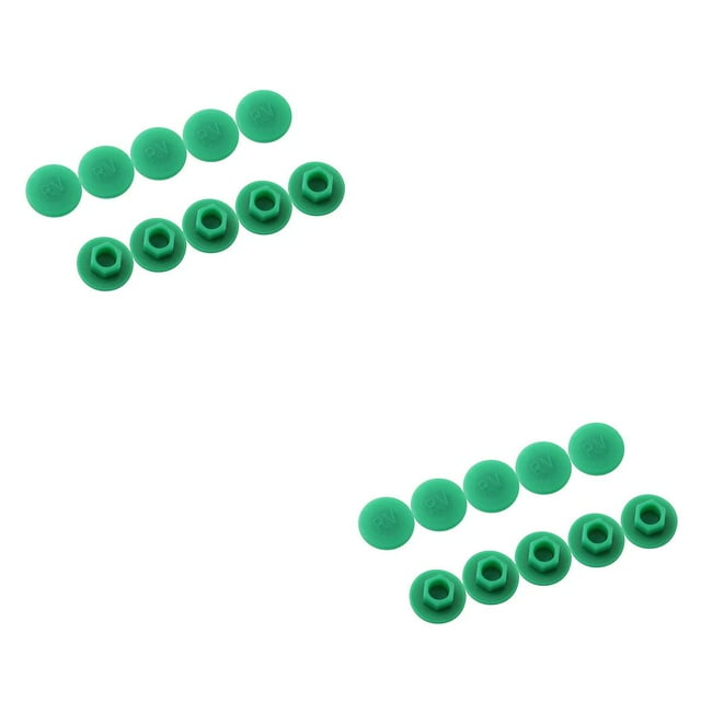 Eigraketly 10 piezas tornillos hexagonales para bicicleta tapas de rosca accesorios de ciclismo M5, verde M5,verde 2piezas