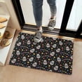 thumbnail image 2 of Black Festive Skull Pattern Door Rugs,Washable Non Slip Door Mats Indoor,Decorative Door Mats,Entry Mat Indoor for Entrance,Bedroom,Kitchen,Bathroom,16"x24", 2 of 6