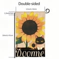 thumbnail image 3 of PHYHOO Black Cat Welcome Summer Garden Flag Double-side Home Outdoor Yard Flowers Sunflower Flag Decor White, 3 of 6