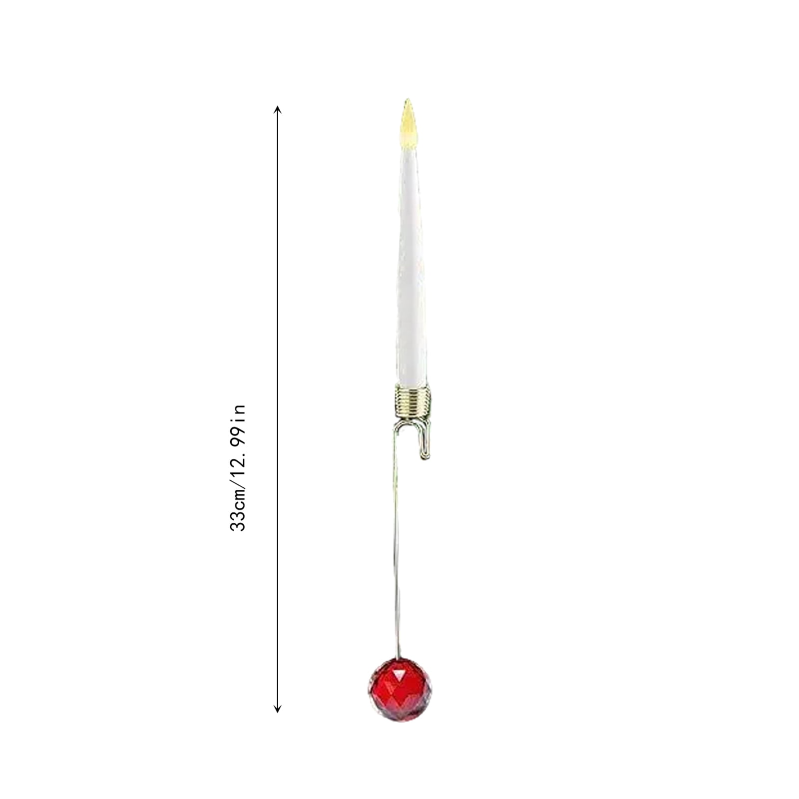 12-Pack Flameless Taper Candles for Christmas Tree - LED Candles with Remote and Crystal Hooks,C