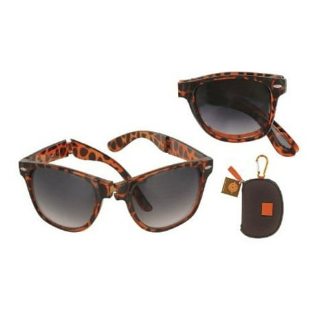 Tortoise Shell Mix - JetSetter Foldable Sunglasses with Designer Case, Tortoise Shell