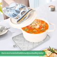thumbnail image 3 of Yayeee Pot Holders Kitchen Heat Resistant with Pocket 7"x9.8" Cotton Oven Cooking Hot Pads, Winter Village, 3 of 7
