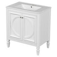 thumbnail image 2 of GDF Studio Vintage 30" Bathroom Vanity with Ceramic Sink, Soft-Close Door, and Ample Storage, White, 2 of 21
