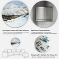 thumbnail image 5 of Designart 'Snow-Capped Mountains With Winter Landscape' Traditional Circle Metal Wall Art 23x23 - Disc of 23, 5 of 5