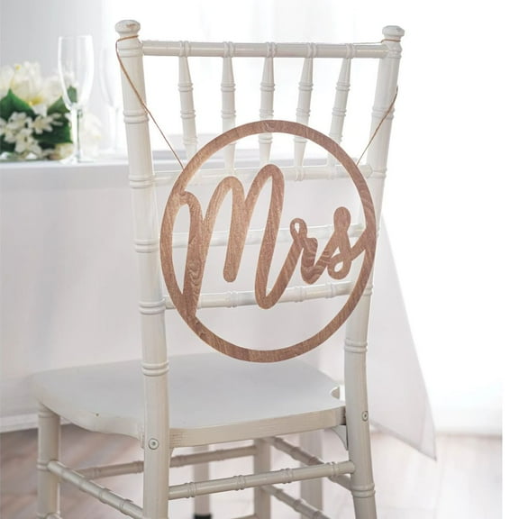 Mrs Fiberboard Wedding Chair Sign
