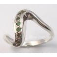 thumbnail image 3 of 925 Solid Silver Collectible Emerald Multistone Retro Style Cast Ring Size 7.5, 3 of 3