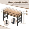 thumbnail image 3 of 60'' Heavy Duty Workbench, Wood Worktable with Adjustable Height, Power Outlets and 2000 LBS Capacity for Gardge, Workshop, 3 of 7