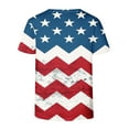 thumbnail image 5 of Qetyuw Womens Independence Day Shirts Summer Patriotic USA Flag Pattern Tshirts Cute Short Sleeve Tees Lightweight V Neck Blouses Tops Y2k Tops, 5 of 5