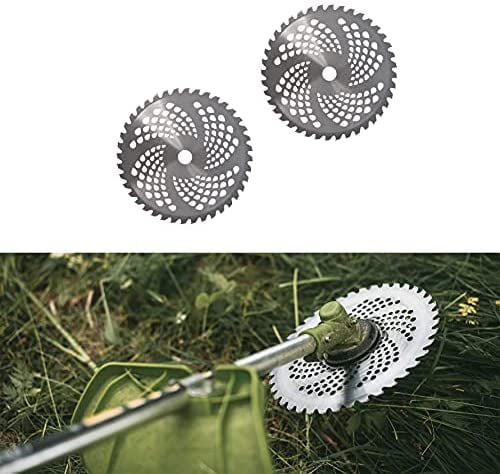 Trimmer Plus Edger Blade 2 Pack - 10x40T Carbide Tip Brush Blades For Cutter Trimmer Weed Eater