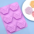 thumbnail image 2 of Necvior Bee Honeycomb Silicone Mold Wax Melt Polymer Aromatherapy Making Handmade Cupcake Mould Decorating Supplies, 2 of 8