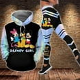 thumbnail image 3 of Sudadera con capucha y Leggings de Mickey Mouse para mujer, conjunto de chándal de moda con nombre personalizado gratis, Sudadera con capucha de Minnie, pantalones de Yoga, 3 of 4