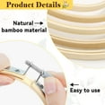 thumbnail image 2 of 5 Pieces Embroidery Hoop Set, 5 Size Bamboo Cross Stitch Hoop 5 Inch to 10 Inch Circle Embroidery Ring for Embroidery, Cross Stitch, Sewing, 2 of 7