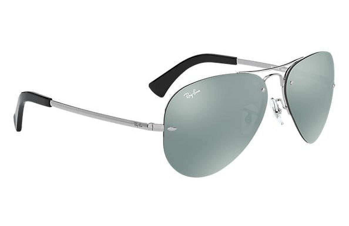 RB3449 59MM Mirrored Semi Rimless Aviator Sunglasses Walmart