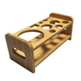 thumbnail image 4 of DOLITY Shaker Wooden Rack Barware Stand Portable Bottle Rack with 13 Holes, 4 of 9