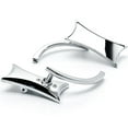 thumbnail image 1 of Krator Chrome Twisted Motorcycle Mirrors Bolt Adapters Compatible with Harley Davidson Dyna Glide Fat Bob Street Bob, 1 of 3