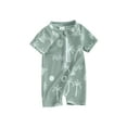 thumbnail image 2 of Musuos Boys Rash Guard Swimsuit Rompers 0-6Years Zipper Short Sleeve Tree Print Bathing Suit for Toddler Kids Baby Swimwear, 2 of 10