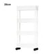 thumbnail image 4 of Inteprter Carro de almacenamiento de 3 niveles con drenaje hueco para baño, utilidad, protección de borde elevado y cocina abatible Almacenamiento y organización del hogar Blanco, 4 capas 20 cm, 4 of 6