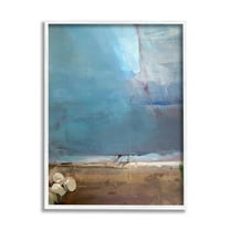 Abstract Sky Scenery Landscape Abstract Painting White Framed Art Print Wall Art