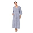 thumbnail image 6 of Aria Women's Sweater Knit 3/4 Sleeve V-Neck Lounger Nightgown with Pockets, Sizes XS to 5X, 6 of 6