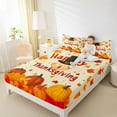 thumbnail image 4 of Manfei Rustic Farmhouse Turkey Full Size Sheets,Western Thanksgiving Day Bed Sheets,Autumn Fall Pumpkin Maples Sheet Sets For Adults,Ultra Soft Home Decor,4-Piece, 4 of 7