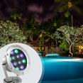 thumbnail image 2 of LED Underwater Pond Light, 9W RGB Color Changing, Waterproof Submersible Pool Light with Stainless Steel Housing, Adjustable Fountain Light for Fish Tank Aquarium Waterfall Garden, 2 of 5