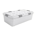thumbnail image 3 of Caja de almacenamiento con ruedas debajo de la cama, contenedor multifunción transpirable con ruedas, organizador para dormitorio Altura 30cm, 3 of 8
