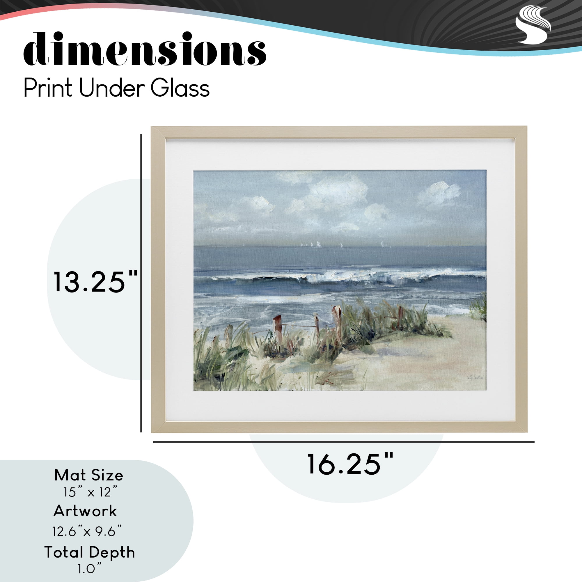 Stupell Industries Brushed Expression of Coast Birch Framed Print Under Glass, design by Sally Swatland